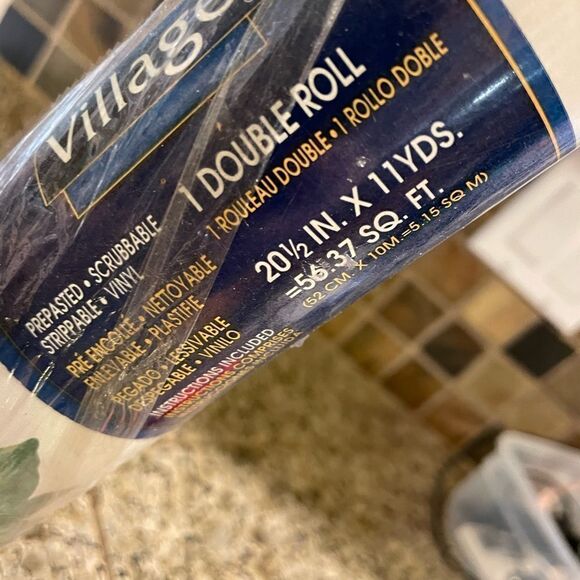 Village Strawberry Blueberry Flowers Print Wallpaper Drawer Lining Paper - Picture 5 of 16